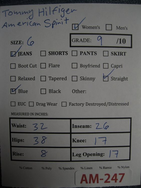 Tommy Hilfiger American Spirit Blue Jeans Short Size 6  