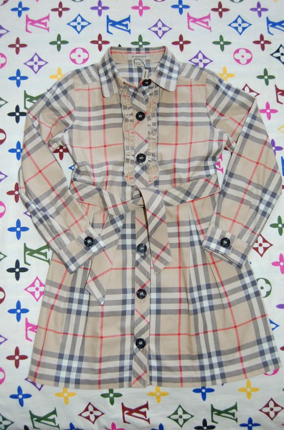   Check Ruffle Shirt Dress Little Girls & Big Girls Size 5Y, 10Y  