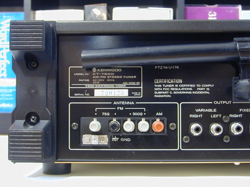 Kenwood (Trio) KT 7500 AM FM Stereo Tuner   1978   Original Owner, Box 