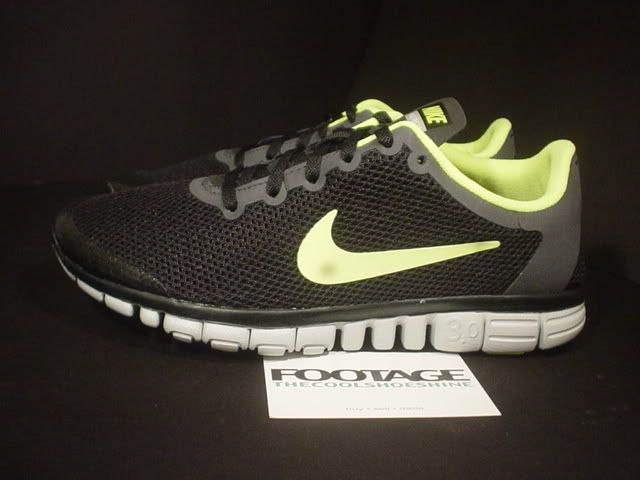 2010 Nike FREE 3.0 V2 BLACK VOLT YELLOW ANTHRACITE GREY DS NEW Sz 7 