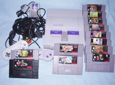   Nintendo NES System SNS 001 w/12 Games 2x Controllers Wires Mouse