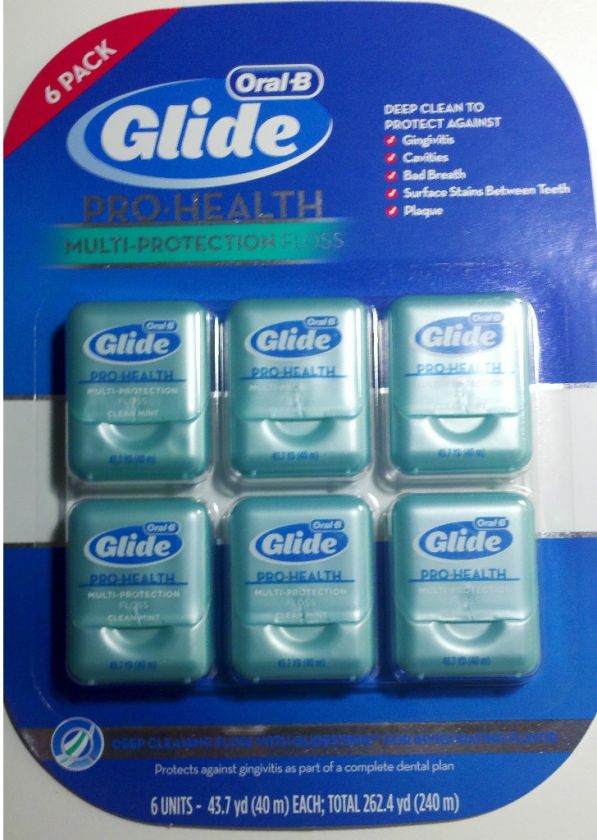 Oral B Glide Pro Health Deep Clean Mint Dental Floss 6x43.7=262.2 