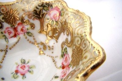   ANTIQUE NIPPON OPEN SALT CELLAR, dip, NUT DISH, BOWL~WOW  