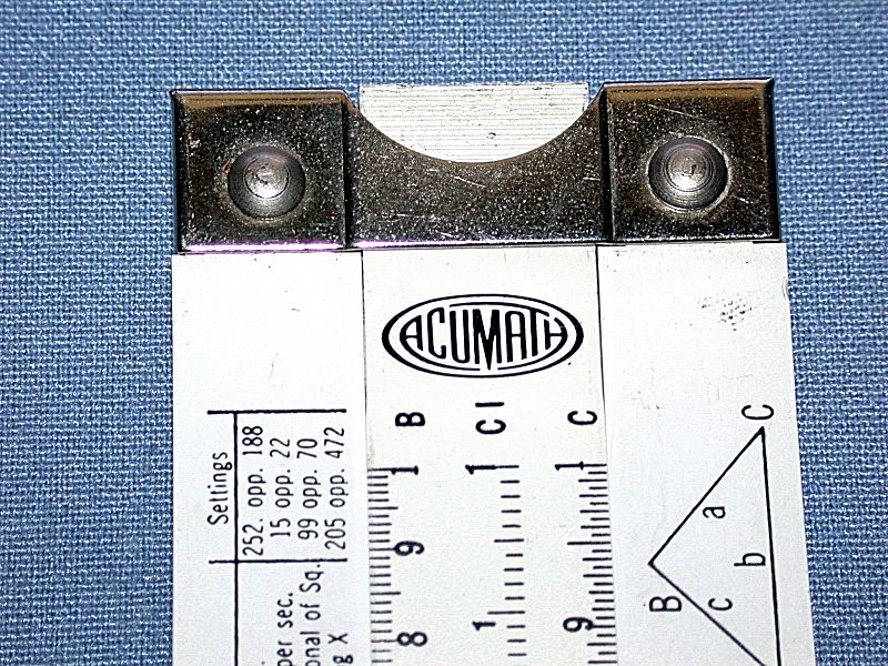 This auction is for a Vintage Wood ACUMATH No. 500 USA Slide Rule.