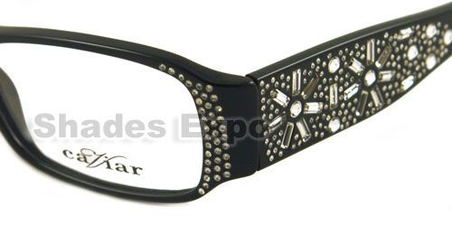 NEW CAVIAR EYEGLASSES CR 3001 BLACK C24 CR3001 AUTH  