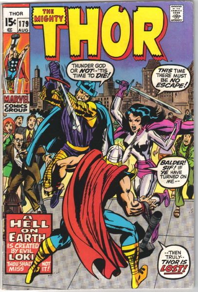 The Mighty Thor Comic Book #179, Marvel 1970 VERY FINE   