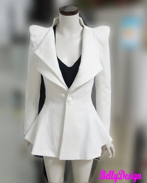 New Vintage Peak Power Shoulder Suit Blazer Jacket Coat  