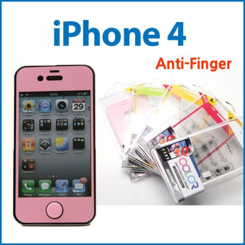 for Apple iphone4S COLOR screen Anti Finger protector  