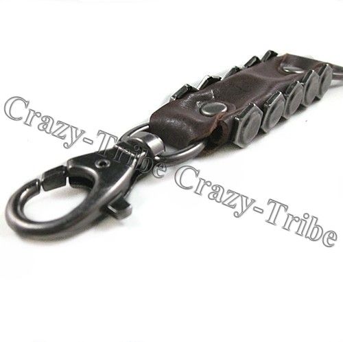 Mens Heavy Duty Leather Belt Loop Tool Keeper Ring Holder key chain 