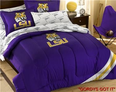 COLLEGE FULL COMFORTER BED SET *MORE TEAMS* *7 PIECE*  