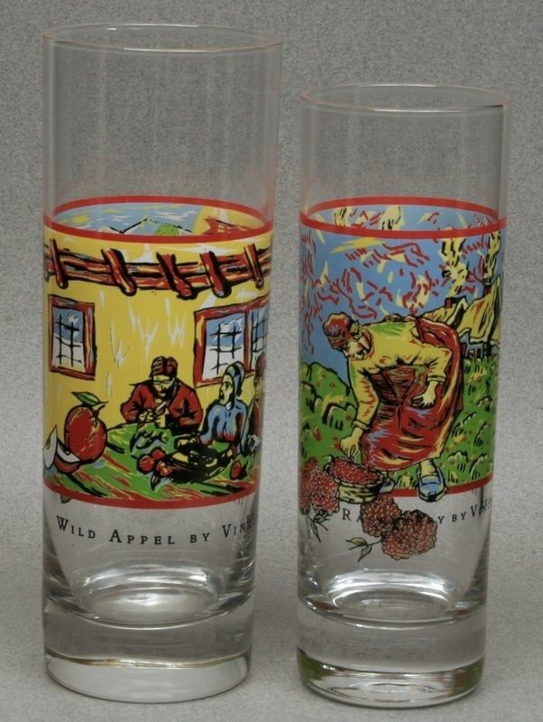 Lot/2 VINCENT VAN GOGH SPIRITS VODKA COCKTAIL GLASSES  