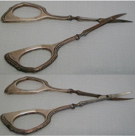 Manicure Scissors view of 1930s GORHAM STERLING Vanity Set