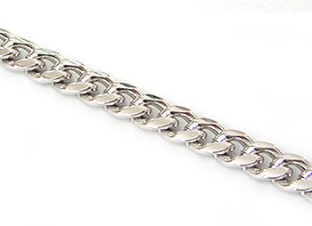   PLATINUM OPEN CURB LINK CHAIN MENS NECKLACE 7mm 20 or custom size