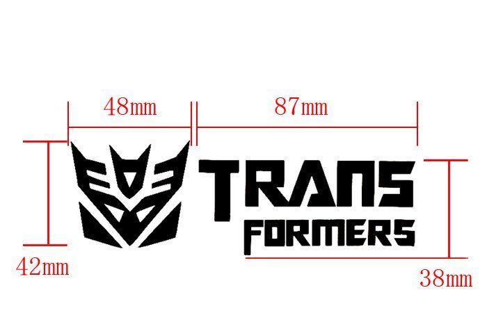 2Pcs Transformers Logo Car Mirror Decals Patch Stickers