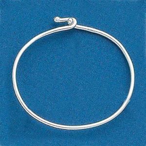 Sterling Silver Wire Bead & Charm Bracelet  