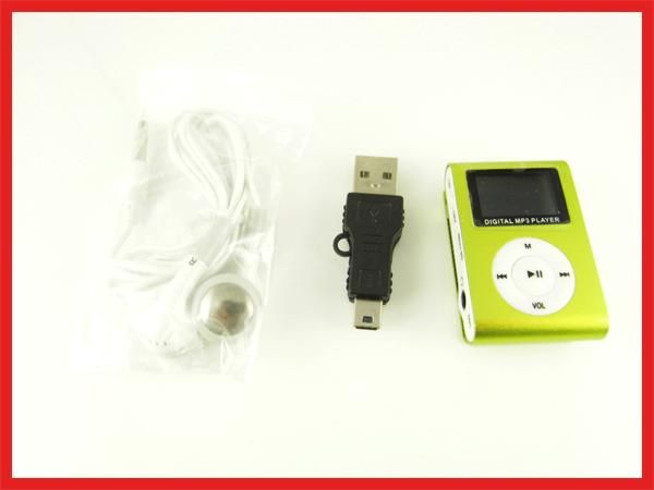 2GB 4GB 8G expand TF card Metal LCD  player green  