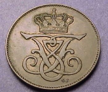 Denmark 5 Ore 1907 XF/AU km 806 Nice (pa524)  