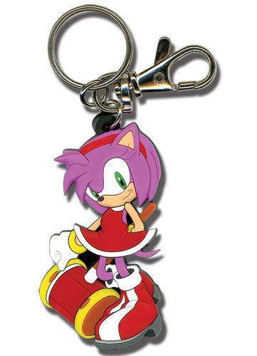 Classic Sonic Amy Rose the Hedgehog PVC Keychain  
