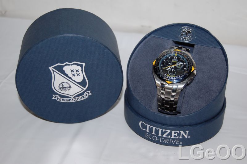 Citizen Mens JR3080 51L Eco Drive SKYHAWK Blue Angels Watch AS IS 