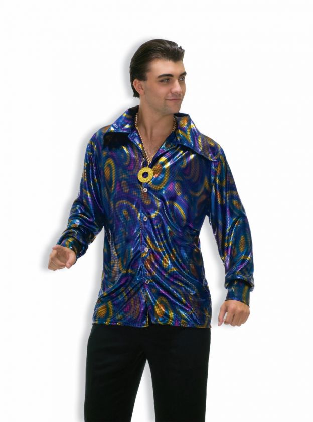 Disco Saturday Night Fever 70s Shirt Costume Plus Sz  
