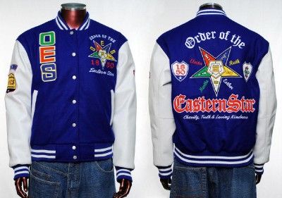 Order of Eastern Star Jacket S 3X Blue Varsity Coat  