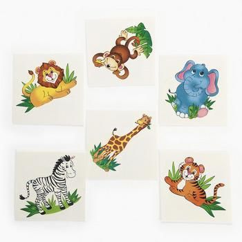   Animal TATTOOS 3 Dozen Kids Birthday Party Favors 887600973442  