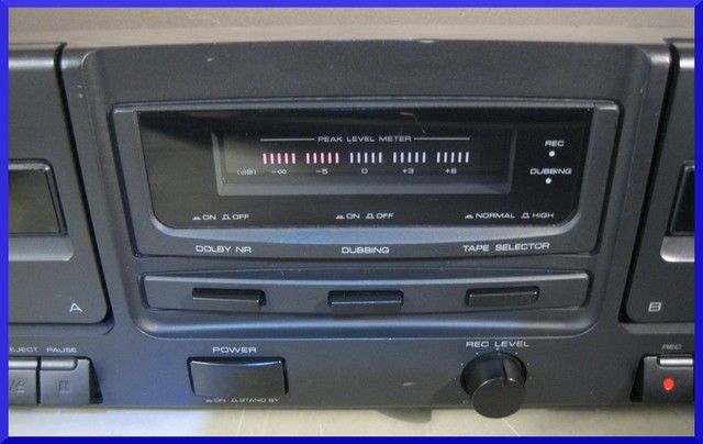 Kenwood KX W595 Stereo Dual Double Audio Cassette Tape Deck  