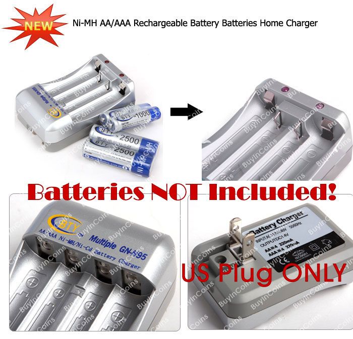 Ni MH / Ni Cd AA AAA Rechargeable Battery Charger  