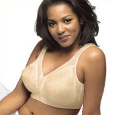   Playtex 4695 Comfort Strap Wire Free Front Close Flex Back Beige Bras