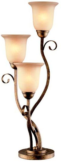 Lite Source Helen Tuscan Scroll 3 lite Table Lamp c4276  