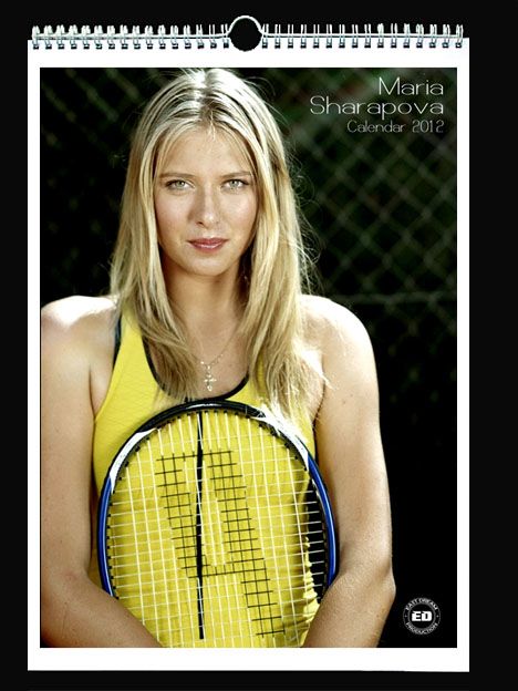 MARIA SHARAPOVA 2012 WALL HOLIDAY CALENDAR  