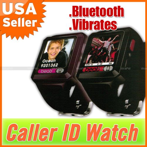 Bluetooth Watch w/ Vibration Caller ID Picture Display  