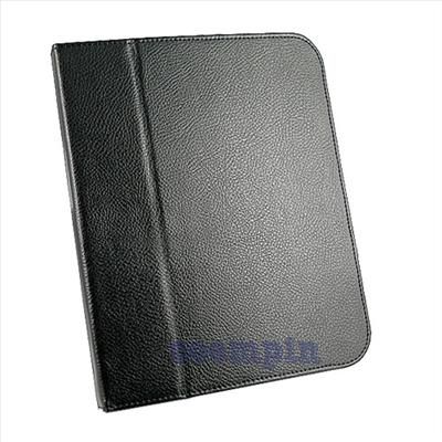 Folio Leather Case Cover Stand for HP TouchPad Black  