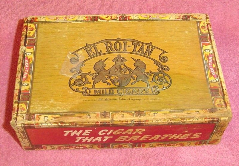 Vintage Roi Tan Mild Cigars 50ct Cigar Box  