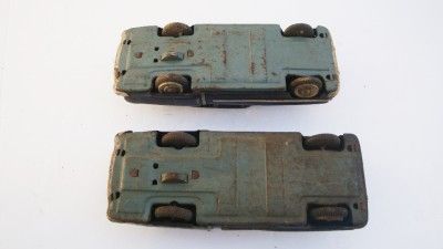 Vintage 1950s Lot of (2) Friction Cars FORD Old Toy Cars Tin Friction 