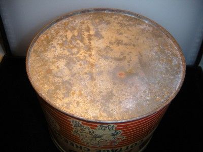 RARE ANTIQUE CROWLEYS COTTAGE CHEESE 5 LB TIN COW & BOY  