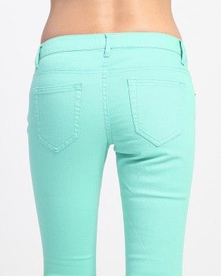 MOGAN Casual Candy Colored SUPER SKINNY JEANS Comfy Slim Fit LowRise 