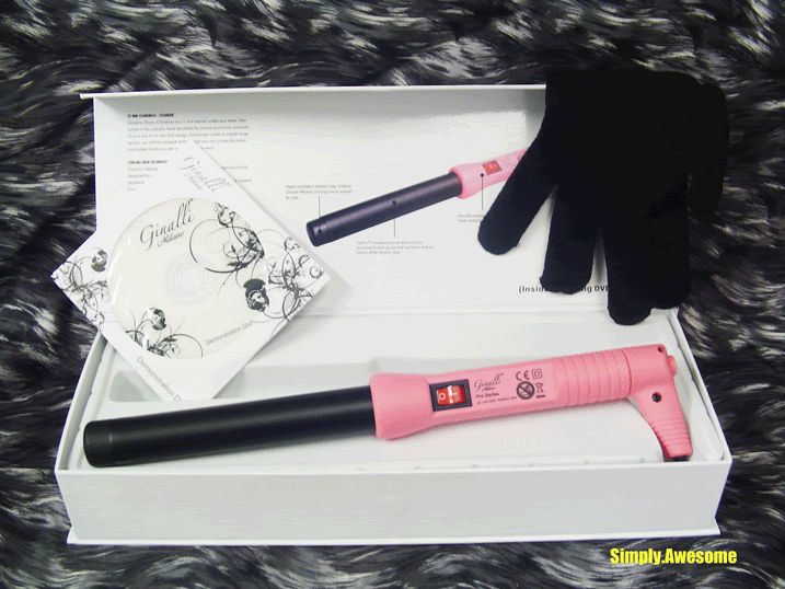 GINALLI MILANO 25mm HAIR CURLER,CURLING IRON, NEW,PINK  