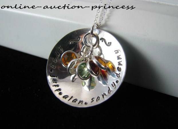   Silver MOMMY Hand Stamped Grandmother MOM Personalized Necklace  