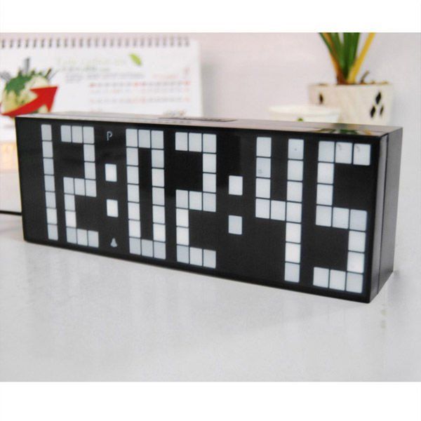   Big Jumbo LED snooze wall desk alarm with calendar travel clock  