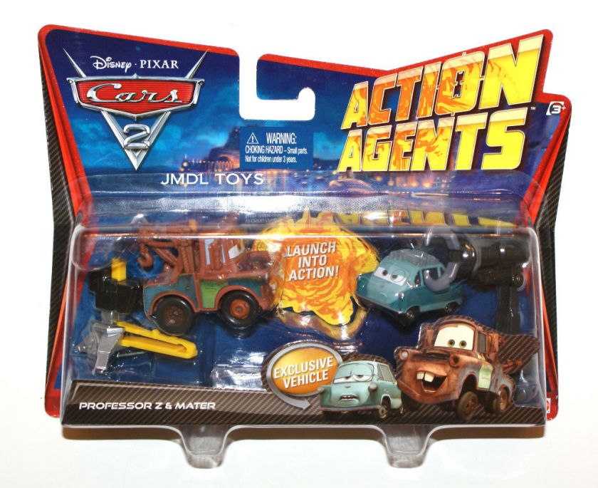 Disney Cars 2 ACTION AGENTS PROFESSOR Z & MATER 2 PACK  