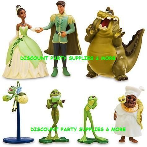 Disney Princess and the Frog Figurines Cake Toppers 7pc  
