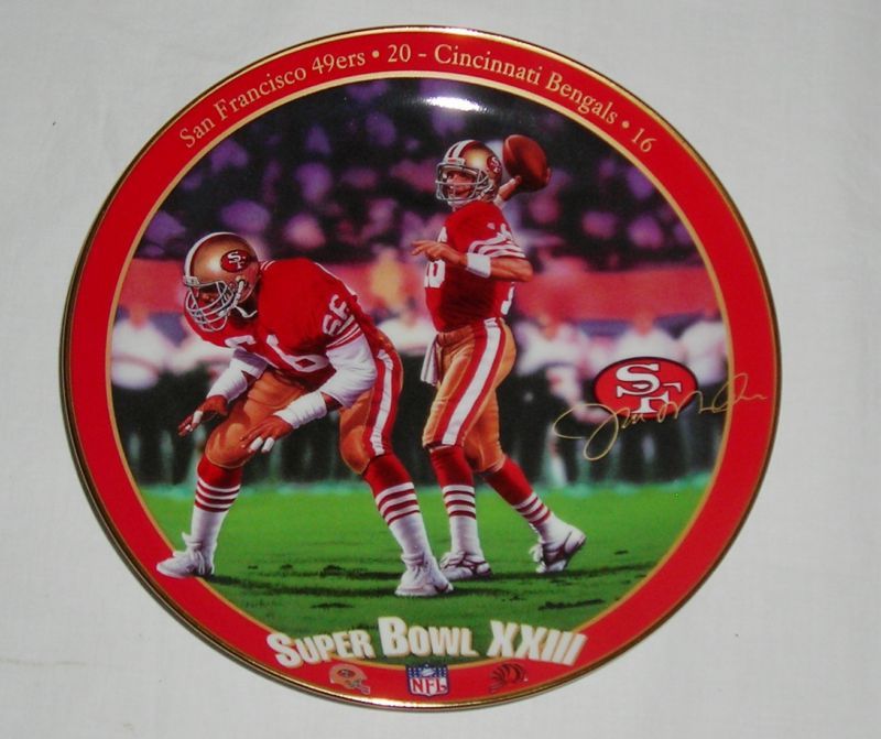 Joe Montana Super Bowl XXIII Bradford Exchange Plate  