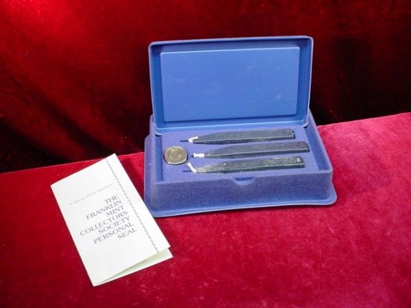 UNUSED Vintage 1975 FRANKLIN MINT PEWTER SEAL SET  