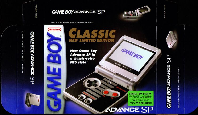   GAME BOY ADVANCE SP CLASSIC NES LIMITED EDITION SET & 15 NES GAMES MIB