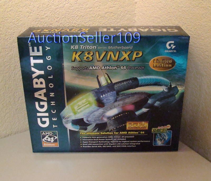 NEW Gigabyte GA K8VNXP Motherboard Complete Retail Box  