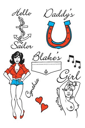 New Amy Winehouse Set of 7 Temporary Tattoos Costume  