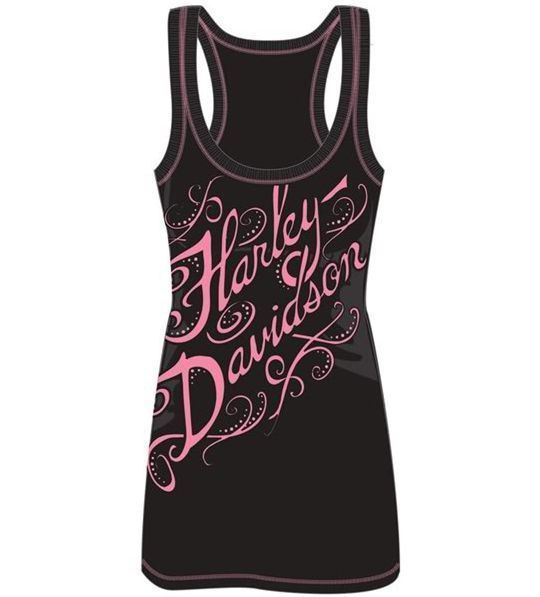 HARLEY DAVIDSON® WOMENS SCRIPT TANK TOP 96754 10VW* NEW  