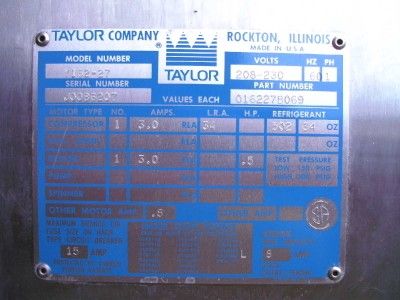 Taylor Y162 27 Three Head Counter Top Soft Serve Machine  