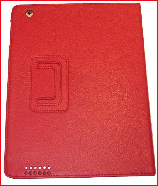 Apple iPad 2 Genuine Leather Smart Cover Stand Case RED  